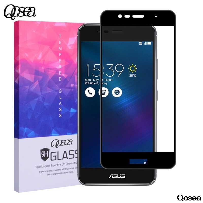 Asus Zenfone 3 ZE552KL Zore Ekranı Tam Kaplayan Düz Cam Koruyucu Siyah