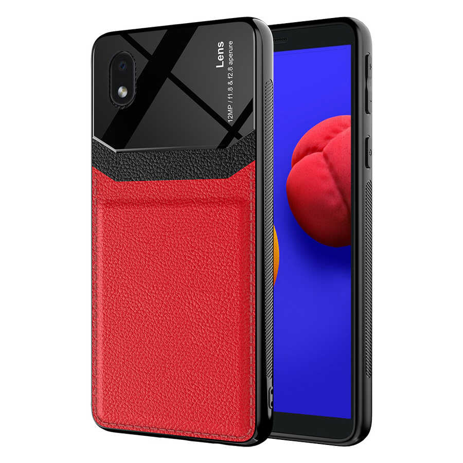 Galaxy A01 Core Kılıf Zore Emiks Kapak Kırmızı