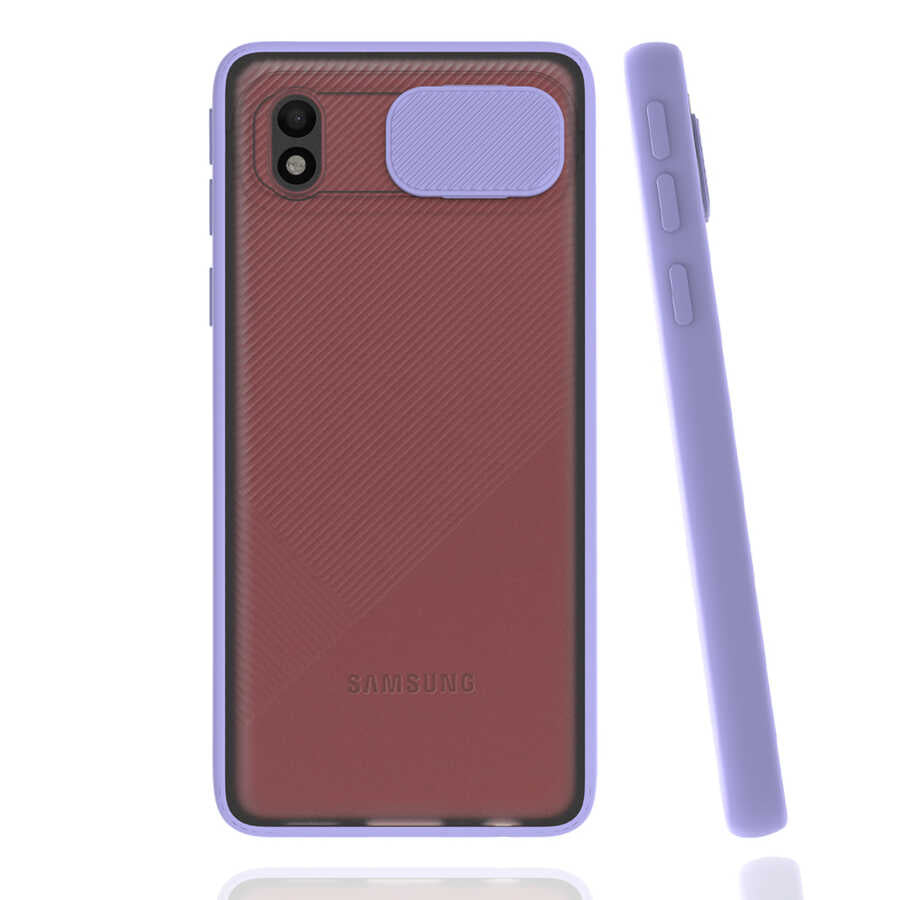 Galaxy A01 Core Kılıf Zore Lensi Kapak Turkuaz