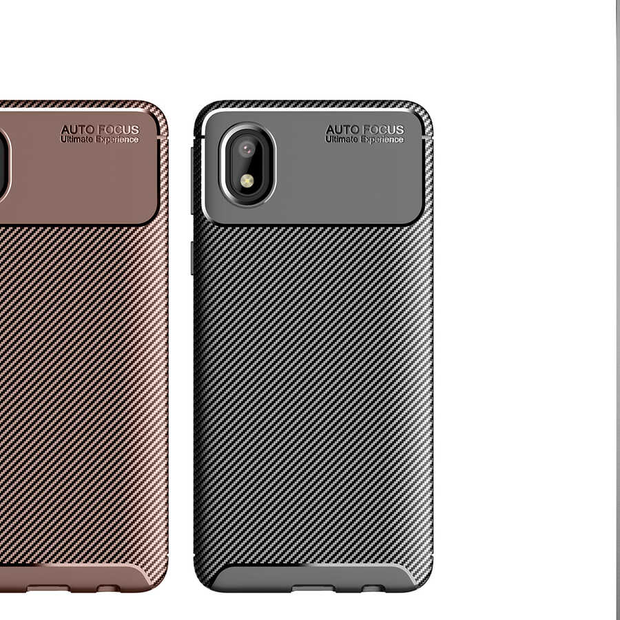 Galaxy A01 Core Kılıf Zore Negro Silikon Kapak Kahverengi