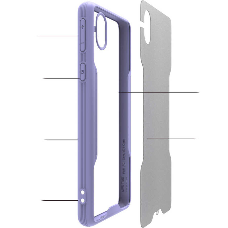 Galaxy A01 Core Kılıf Zore Parfe Kapak Mavi