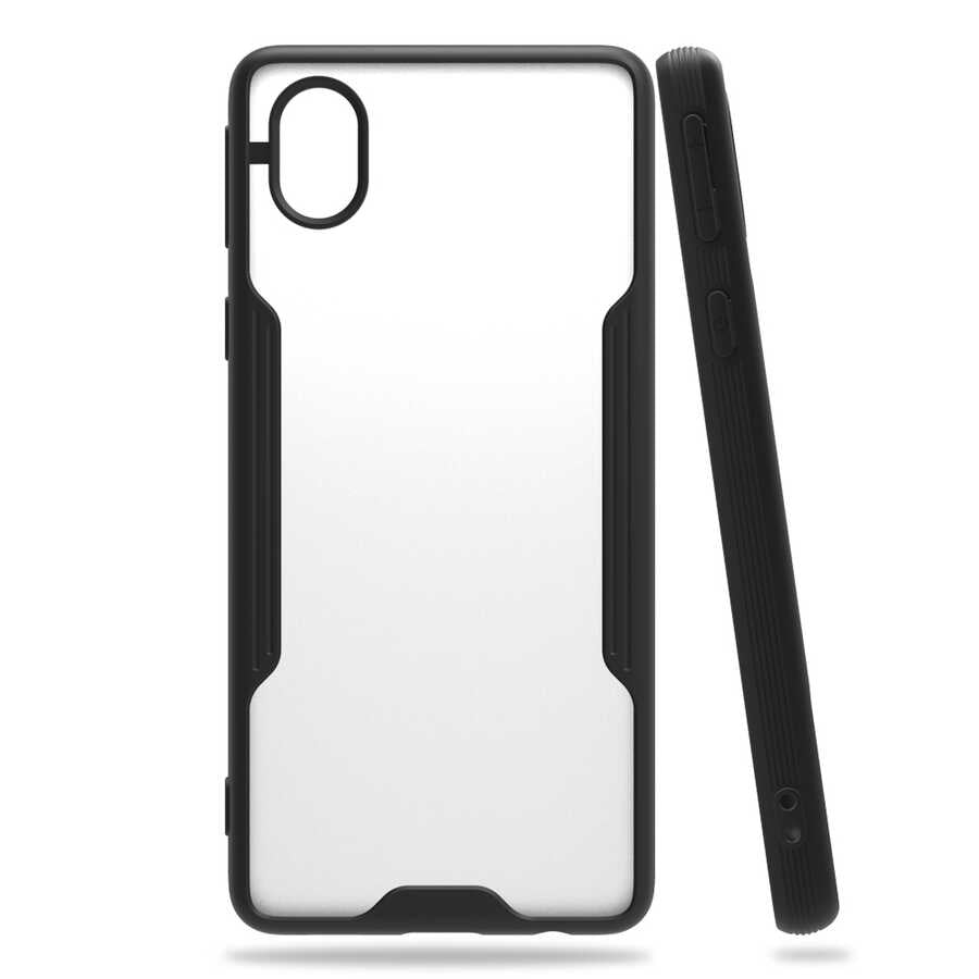 Galaxy A01 Core Kılıf Zore Parfe Kapak Siyah