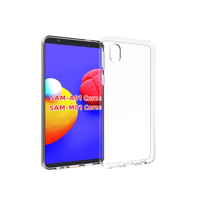 Galaxy A01 Core Kılıf Zore Süper Silikon Kapak Renksiz