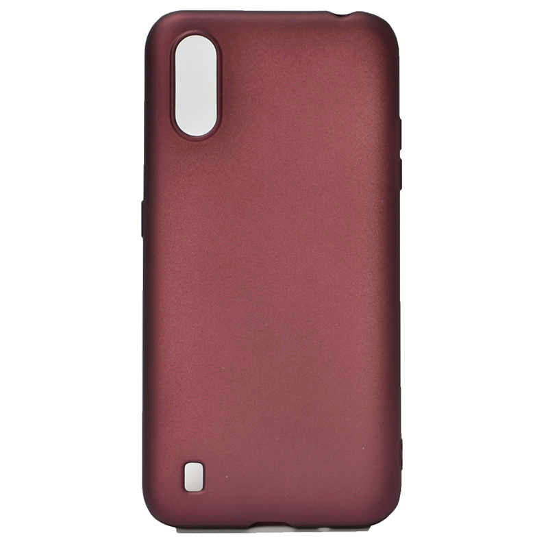 Galaxy A01 Kılıf Zore Premier Silikon Kapak Mürdüm