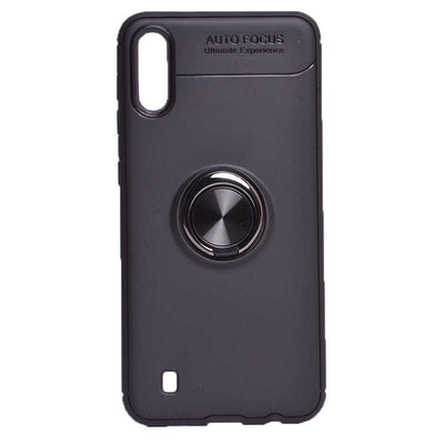 Galaxy A01 Kılıf Zore Ravel Silikon Kapak Siyah