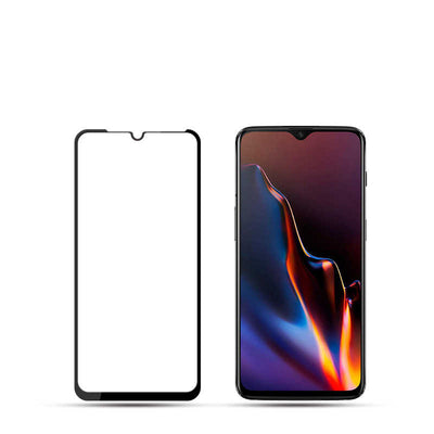 Galaxy A01 Zore Kenarları Kırılmaya Dayanıklı Cam Ekran Koruyucu Siyah
