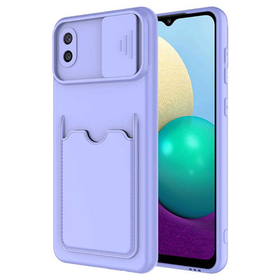 Galaxy A02 Kılıf Zore Kartix Kapak Lila