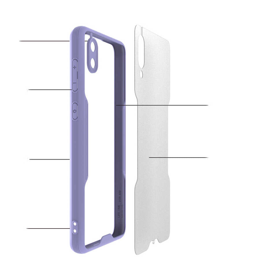 Galaxy A02 Kılıf Zore Parfe Kapak Mavi