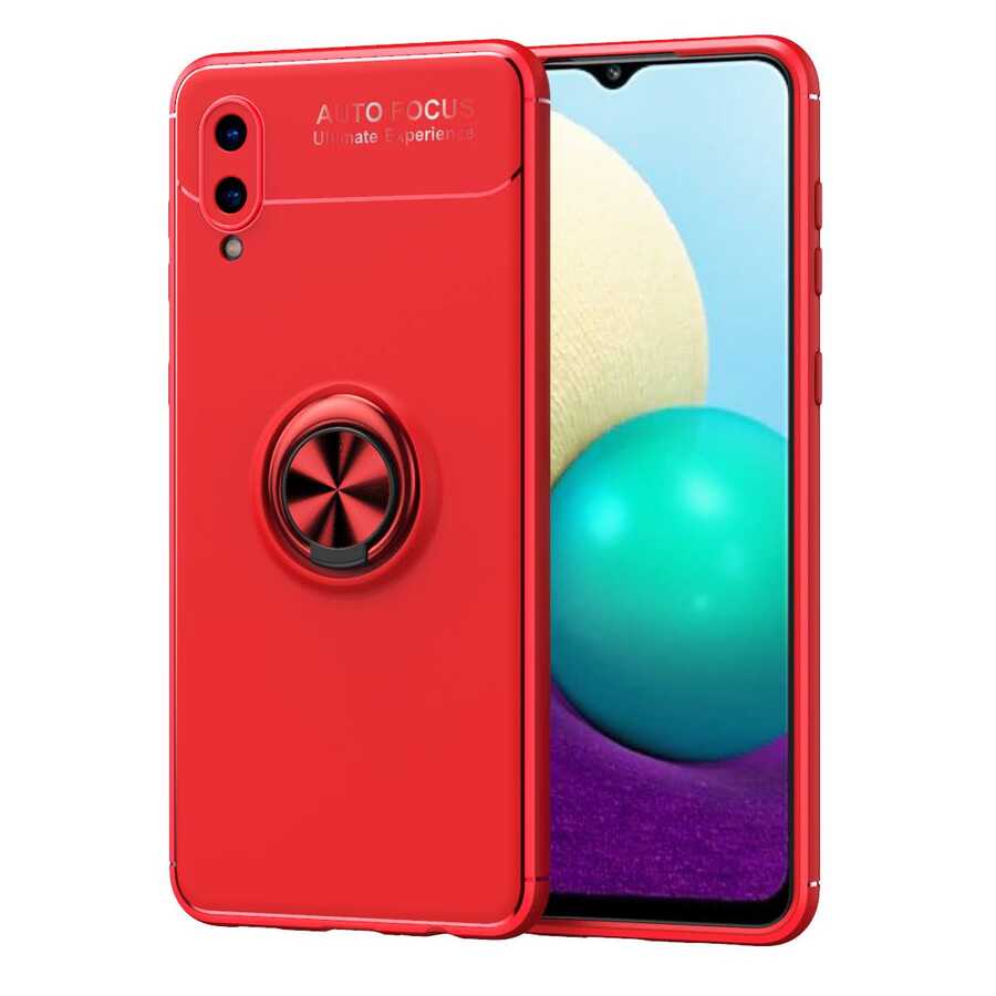 Galaxy A02 Kılıf Zore Ravel Silikon Kapak Kırmızı