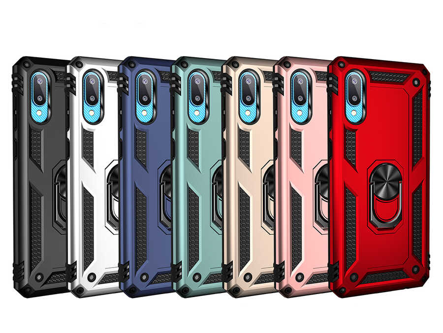 Galaxy A02 Kılıf Zore Vega Kapak Siyah