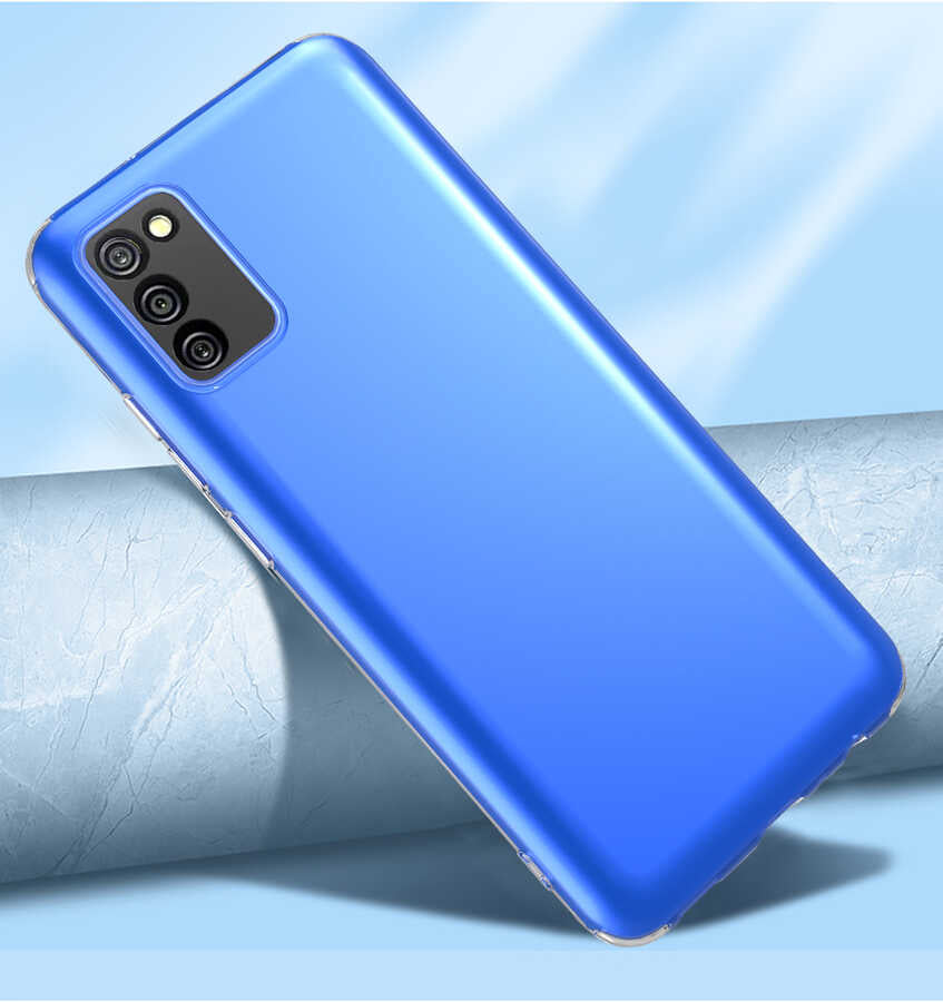 Galaxy A02S Kılıf Zore Kamera Korumalı Süper Silikon Kapak Renksiz