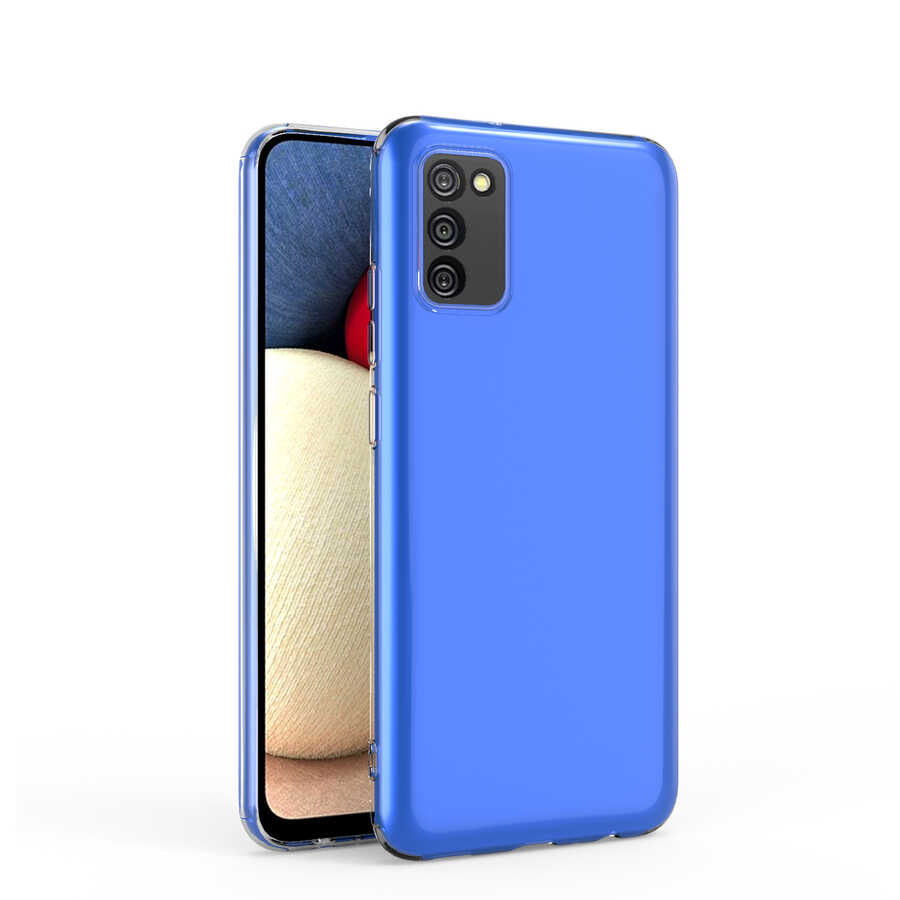Galaxy A02S Kılıf Zore Kamera Korumalı Süper Silikon Kapak Renksiz