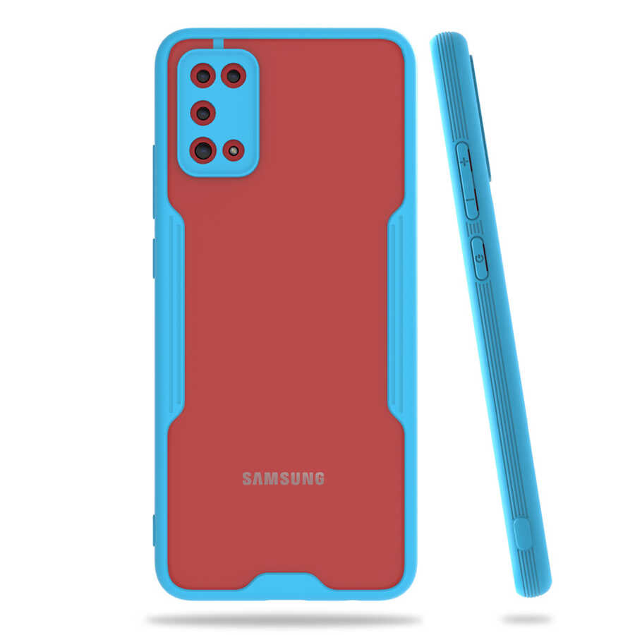 Galaxy A02S Kılıf Zore Parfe Kapak Mavi