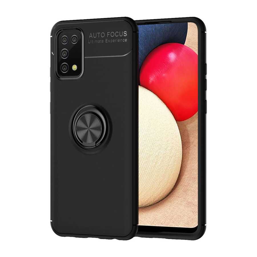 Galaxy A02S Kılıf Zore Ravel Silikon Kapak Siyah