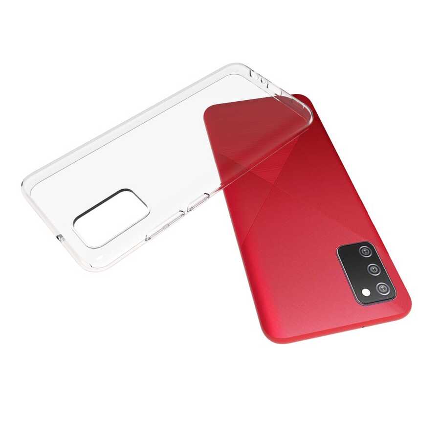 Galaxy A02S Kılıf Zore Süper Silikon Kapak Renksiz