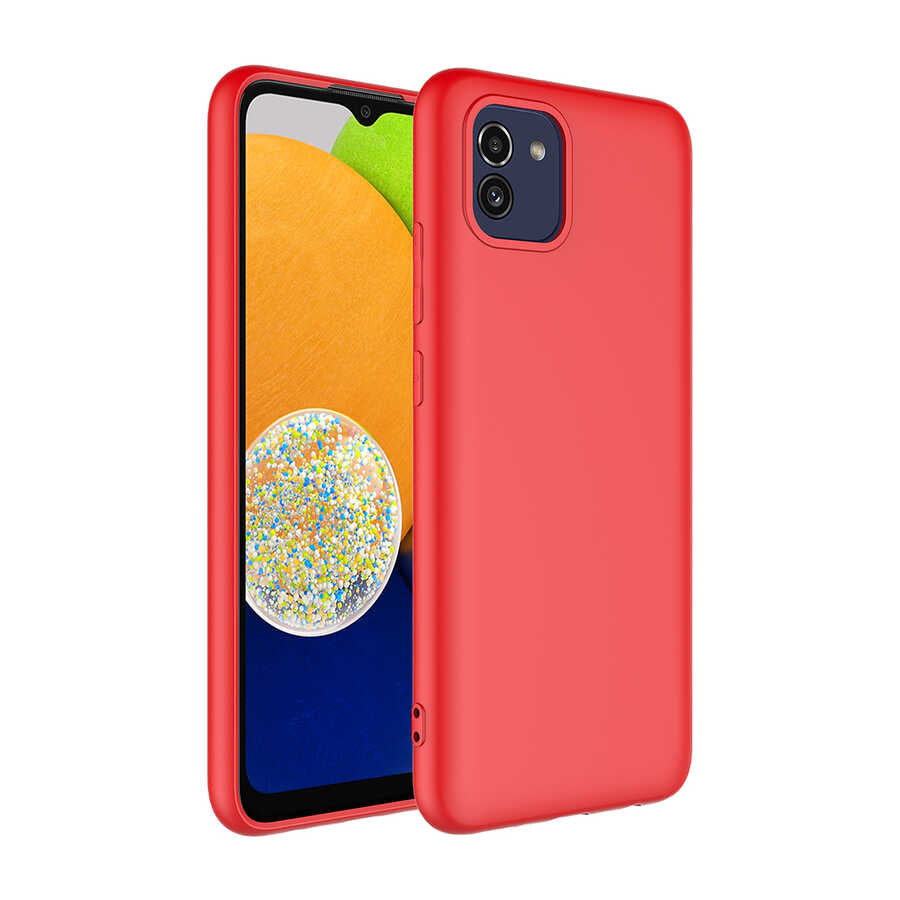 Galaxy A03 Kılıf Zore Mara Lansman Kapak Kırmızı