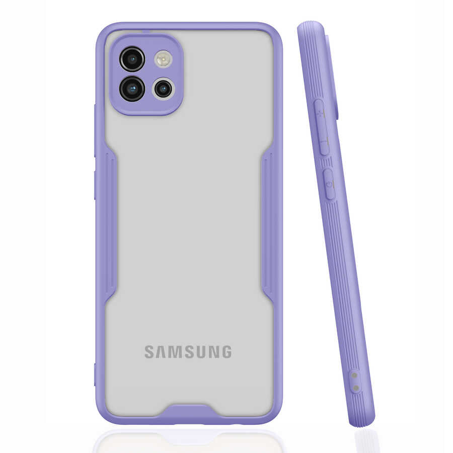 Galaxy A03 Kılıf Zore Parfe Kapak Lila
