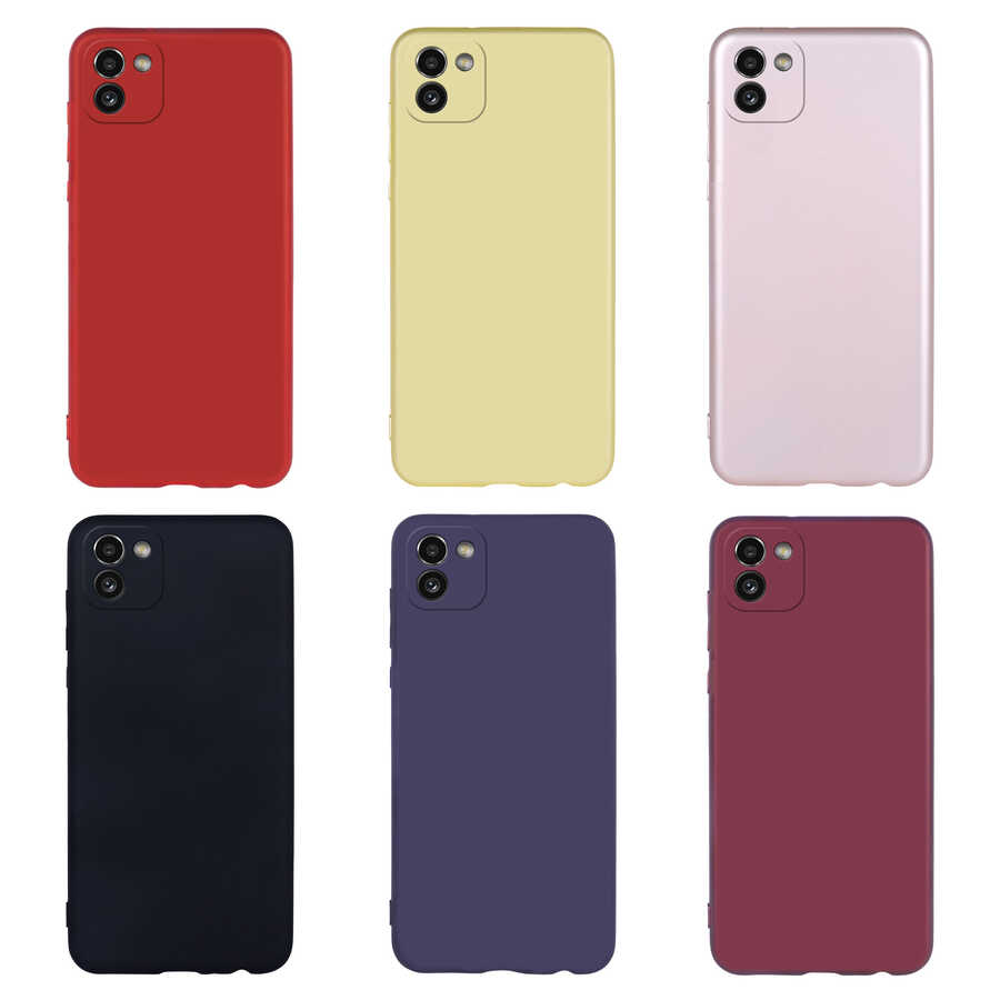 Galaxy A03 Kılıf Zore Premier Silikon Kapak Kırmızı