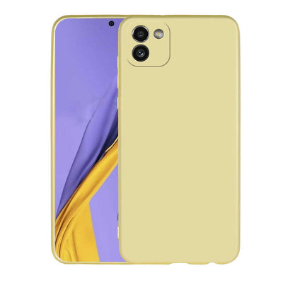 Galaxy A03 Kılıf Zore Premier Silikon Kapak Gold