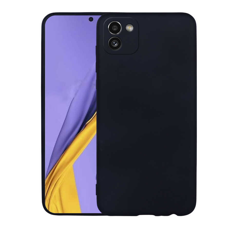 Galaxy A03 Kılıf Zore Premier Silikon Kapak Siyah