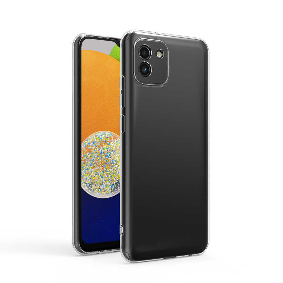 Galaxy A03 Kılıf Zore Süper Silikon Kapak Renksiz