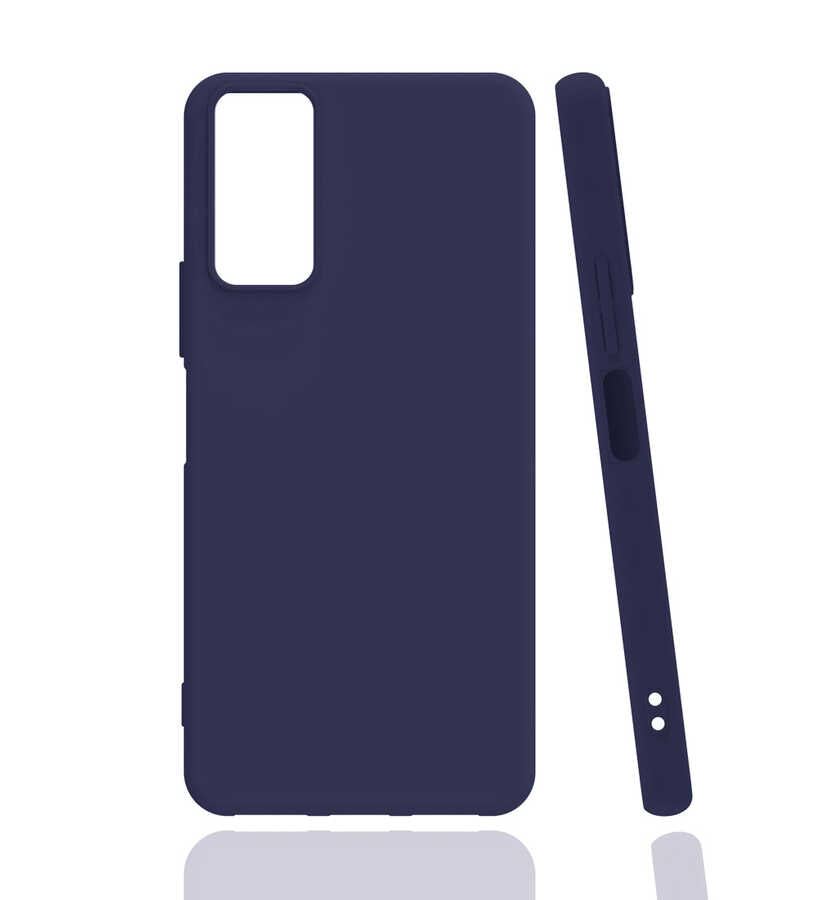Galaxy A03S Kılıf Zore Biye Silikon Lacivert