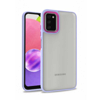 Galaxy A03S Kılıf Zore Flora Kapak Lila