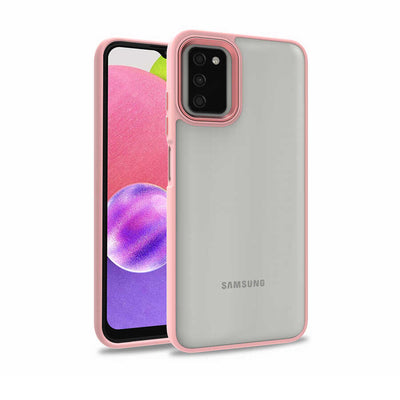 Galaxy A03S Kılıf Zore Flora Kapak Rose Gold