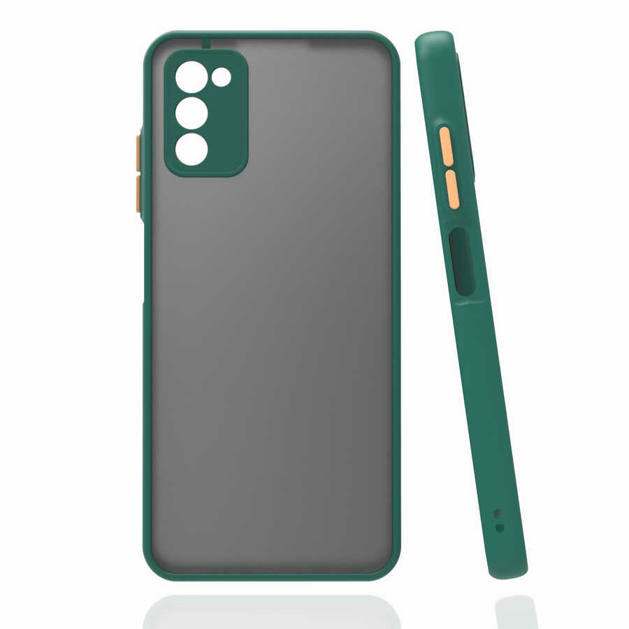 Galaxy A03S Kılıf Zore Hux Kapak Koyu Yeşil