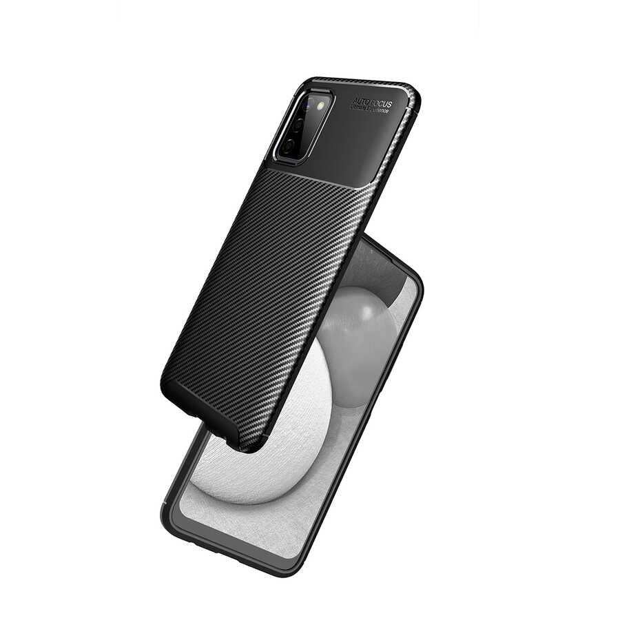 Galaxy A03S Kılıf Zore Negro Silikon Kapak Siyah