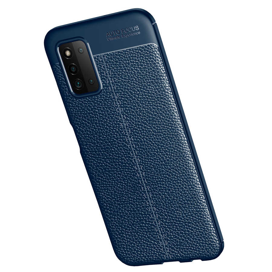 Galaxy A03S Kılıf Zore Niss Silikon Kapak Lacivert