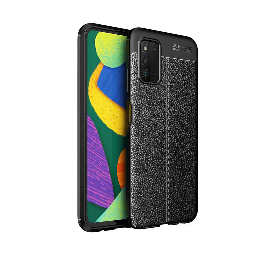 Galaxy A03S Kılıf Zore Niss Silikon Kapak Siyah