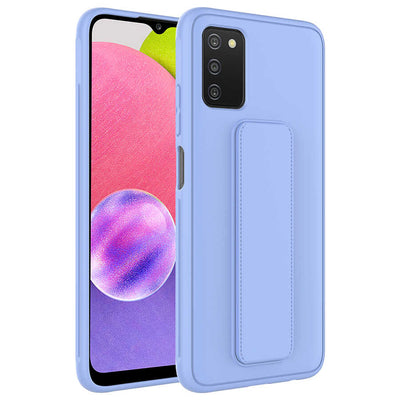 Galaxy A03S Kılıf Zore Qstand Kapak Lila