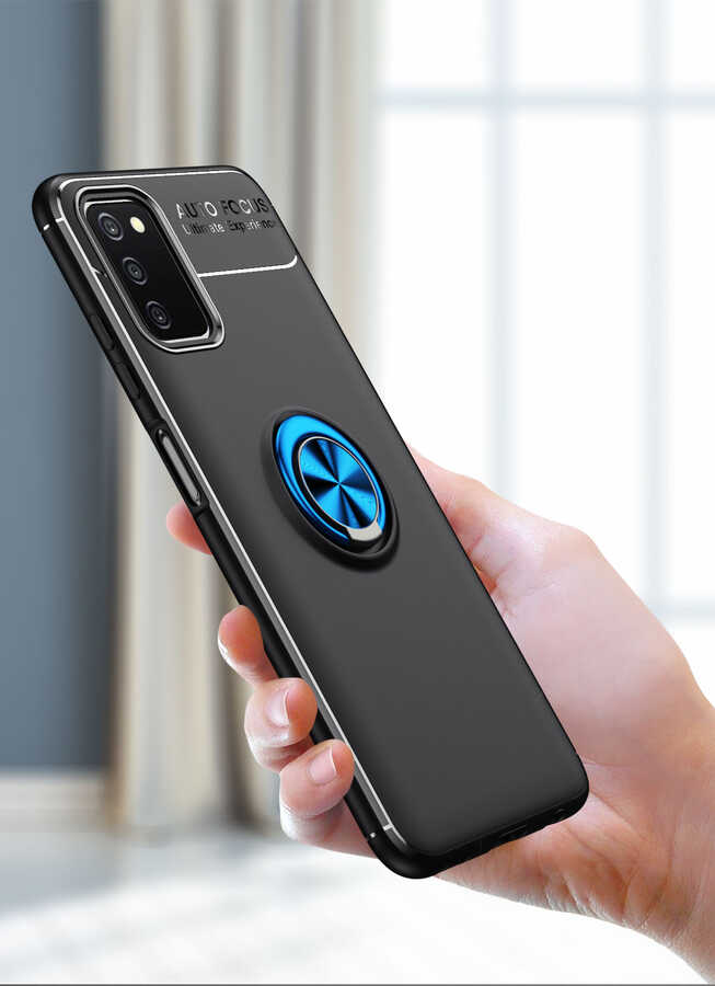 Galaxy A03s Kılıf Zore Ravel Silikon Kapak Siyah