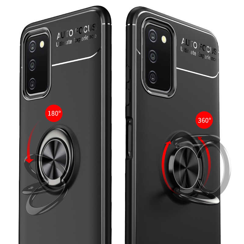 Galaxy A03s Kılıf Zore Ravel Silikon Kapak Siyah-Rose Gold