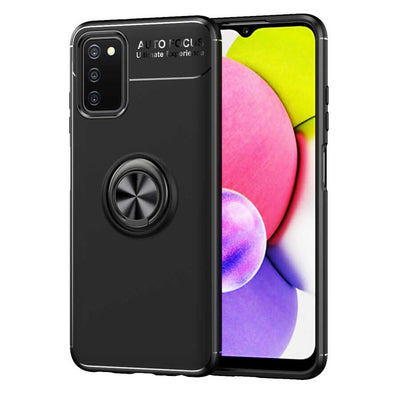 Galaxy A03s Kılıf Zore Ravel Silikon Kapak Siyah