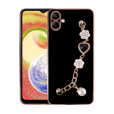 Galaxy A04 Kılıf El Tutamaçlı Kamera Korumalı Zore Taka Silikon Kapak Siyah