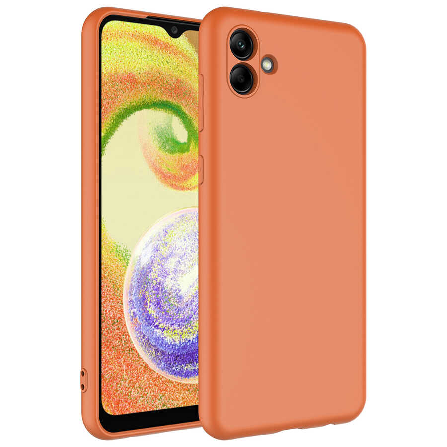 Galaxy A04 Kılıf Zore Mara Lansman Kapak Turuncu