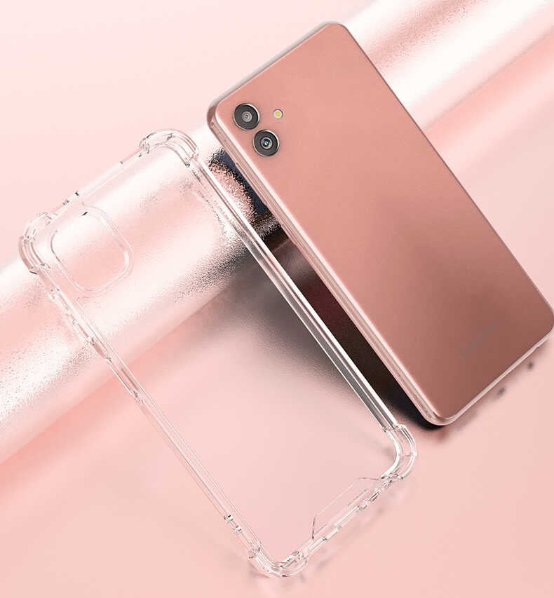 Galaxy A04 Kılıf Zore Nitro Anti Shock Silikon Renksiz
