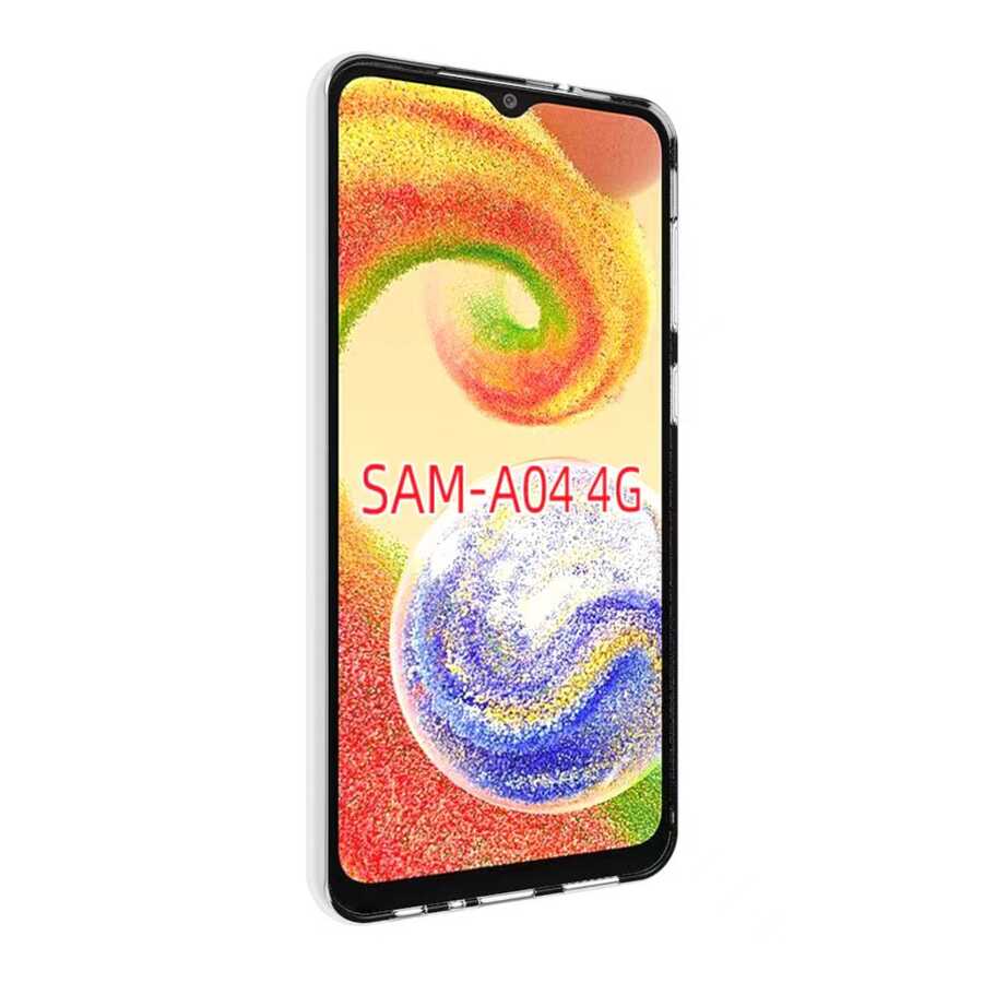 Galaxy A04 Kılıf Zore Süper Silikon Kapak Renksiz