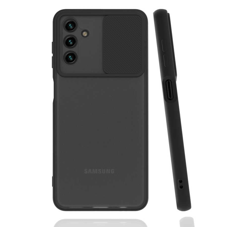 Galaxy A04S Kılıf Zore Lensi Kapak Siyah