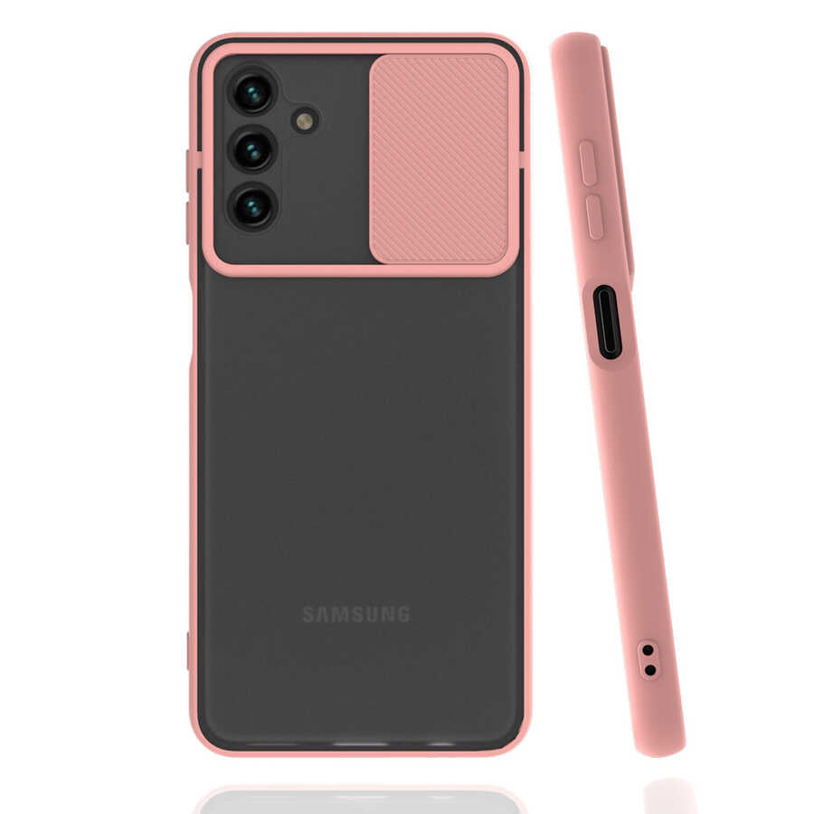 Galaxy A04S Kılıf Zore Lensi Kapak Pembe Açık
