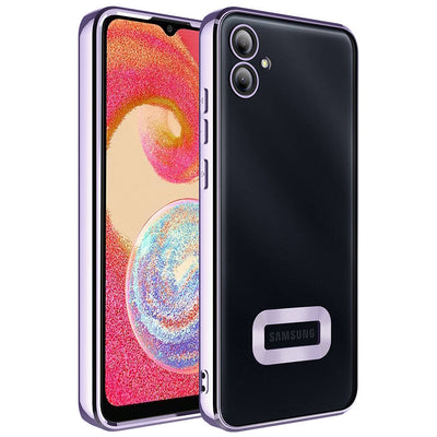 Galaxy A05 Kılıf Kamera Korumalı Logo Gösteren Zore Omega Kapak Lila