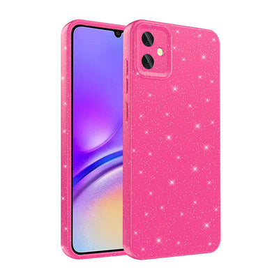 Galaxy A05 Kılıf Kamera Korumalı Simli Lüks Zore Koton Kapak Mor