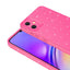 Galaxy A05 Kılıf Kamera Korumalı Simli Lüks Zore Koton Kapak Pembe Koyu