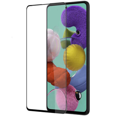 Galaxy A05 Zore Kenarları Kırılmaya Dayanıklı Cam Ekran Koruyucu Siyah