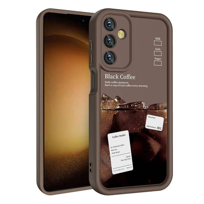 Galaxy A05S Kılıf Kamera Korumalı Baskılı Arka Yüzey Zore Klas Kapak Koyu Kahve