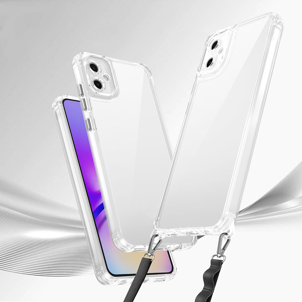 Galaxy A06 Kılıf Airbagli Takılabilir Askı Aparatlı Zore Snap Silikon Kapak Şeffaf