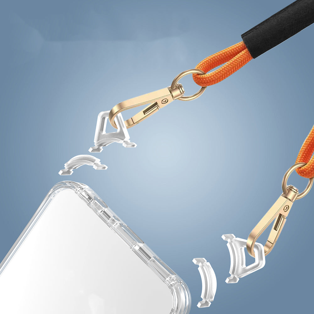 Galaxy A06 Kılıf Airbagli Takılabilir Askı Aparatlı Zore Snap Silikon Kapak Şeffaf