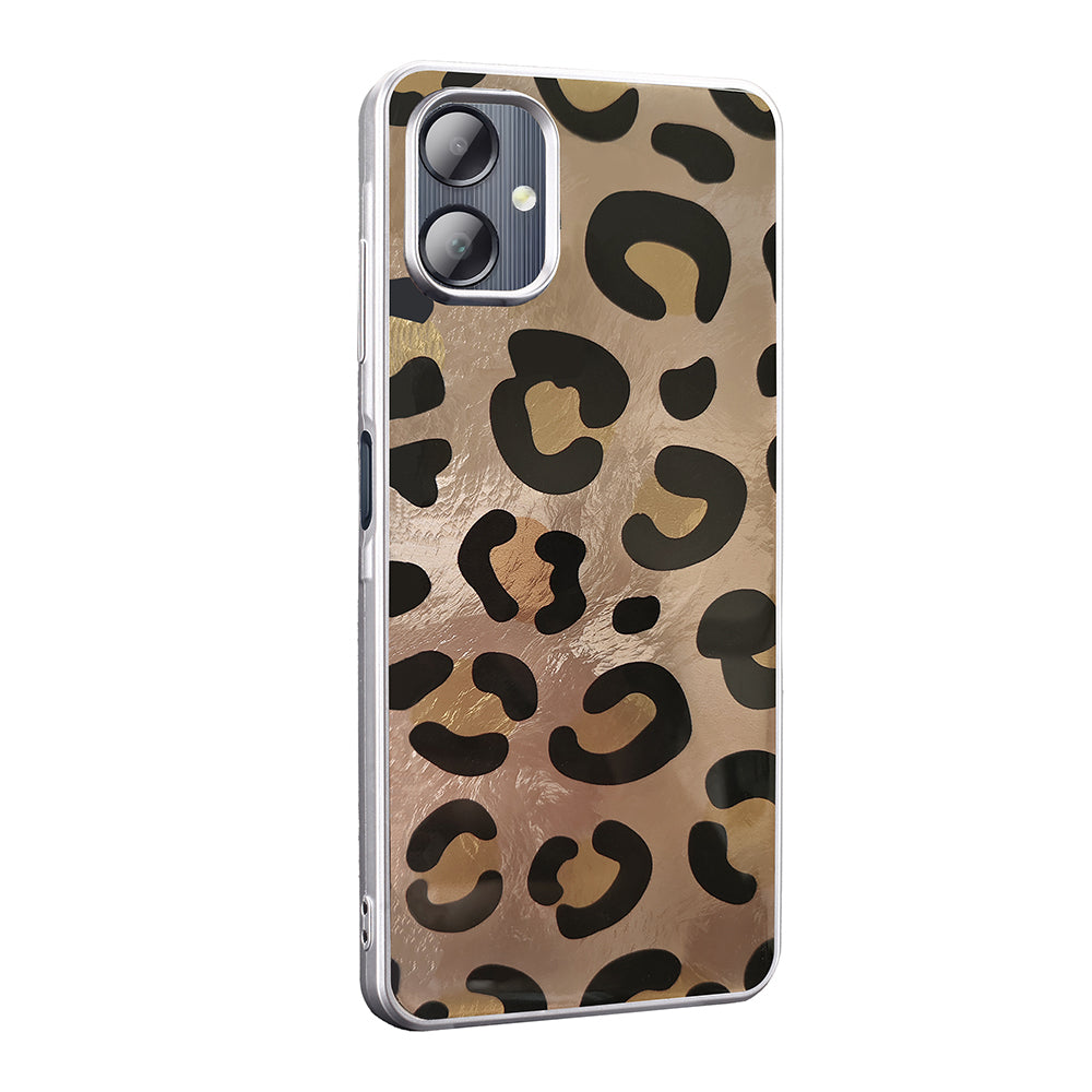 Galaxy A06 Kılıf Desenli Zore Mep Kapak Gri Leopar
